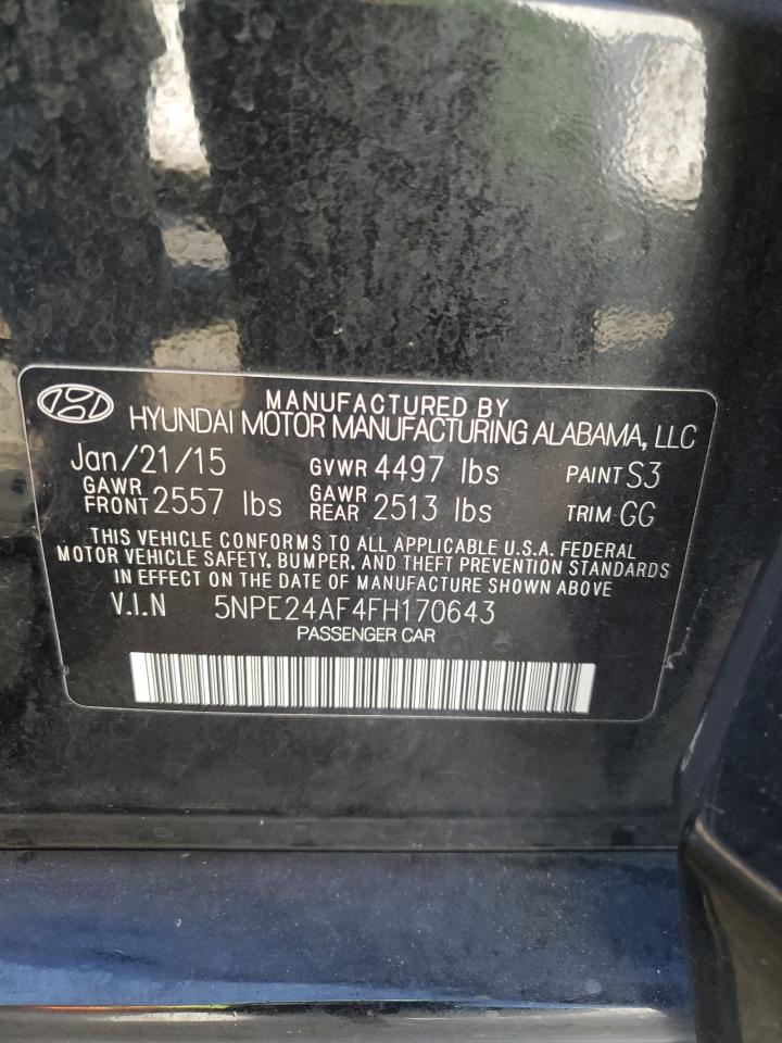 VIN 5NPE24AF4FH170643 2015 HYUNDAI SONATA no.12