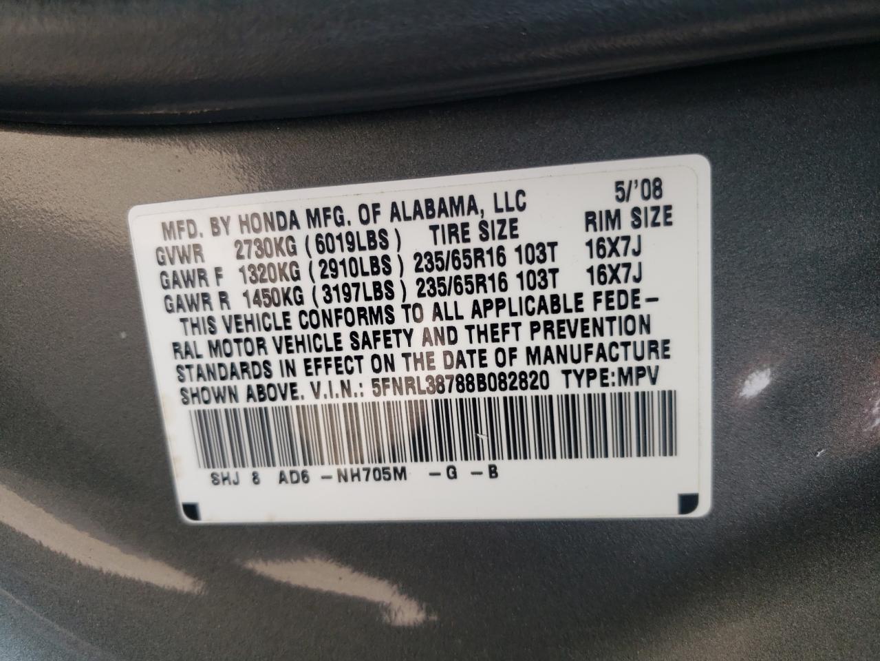 2008 Honda Odyssey - Image 15