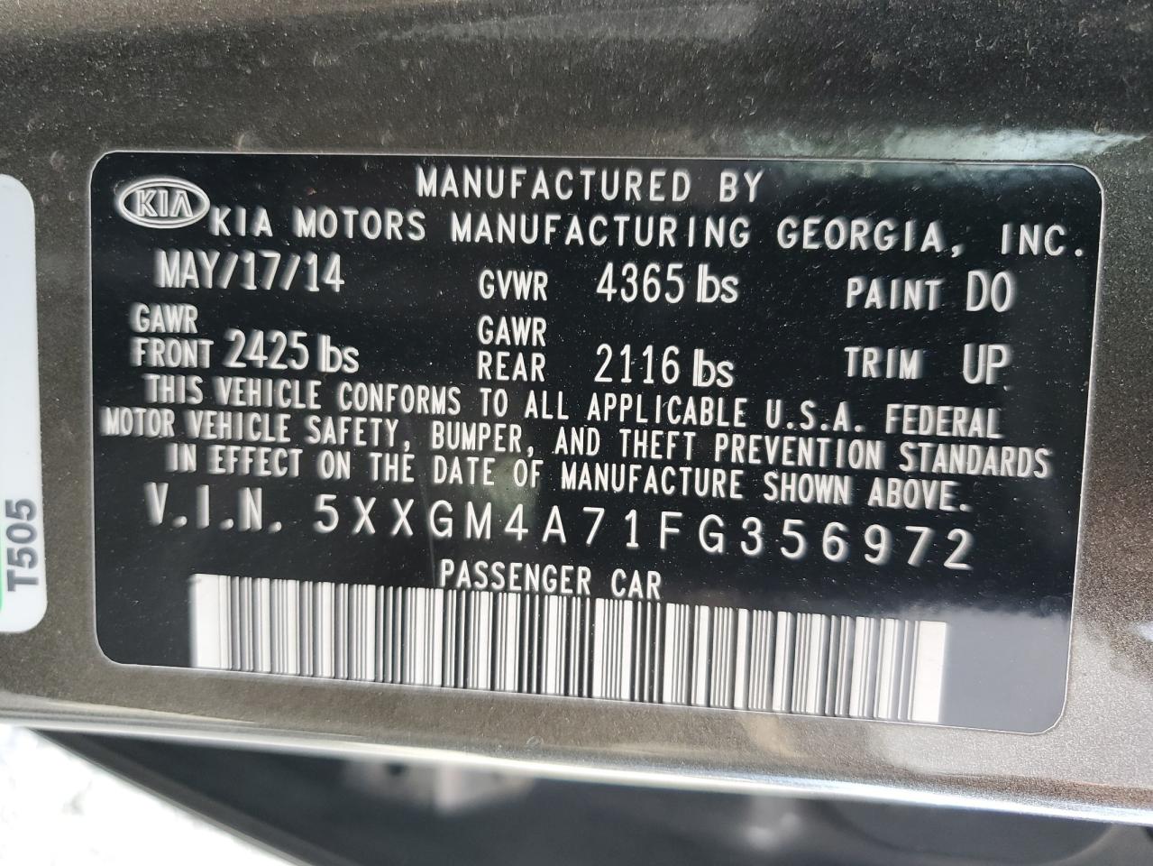 2015 Kia Optima - Image 12