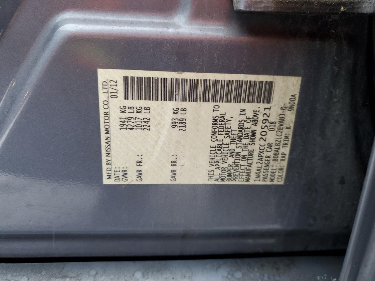 2012 Nissan Altima - Image 12