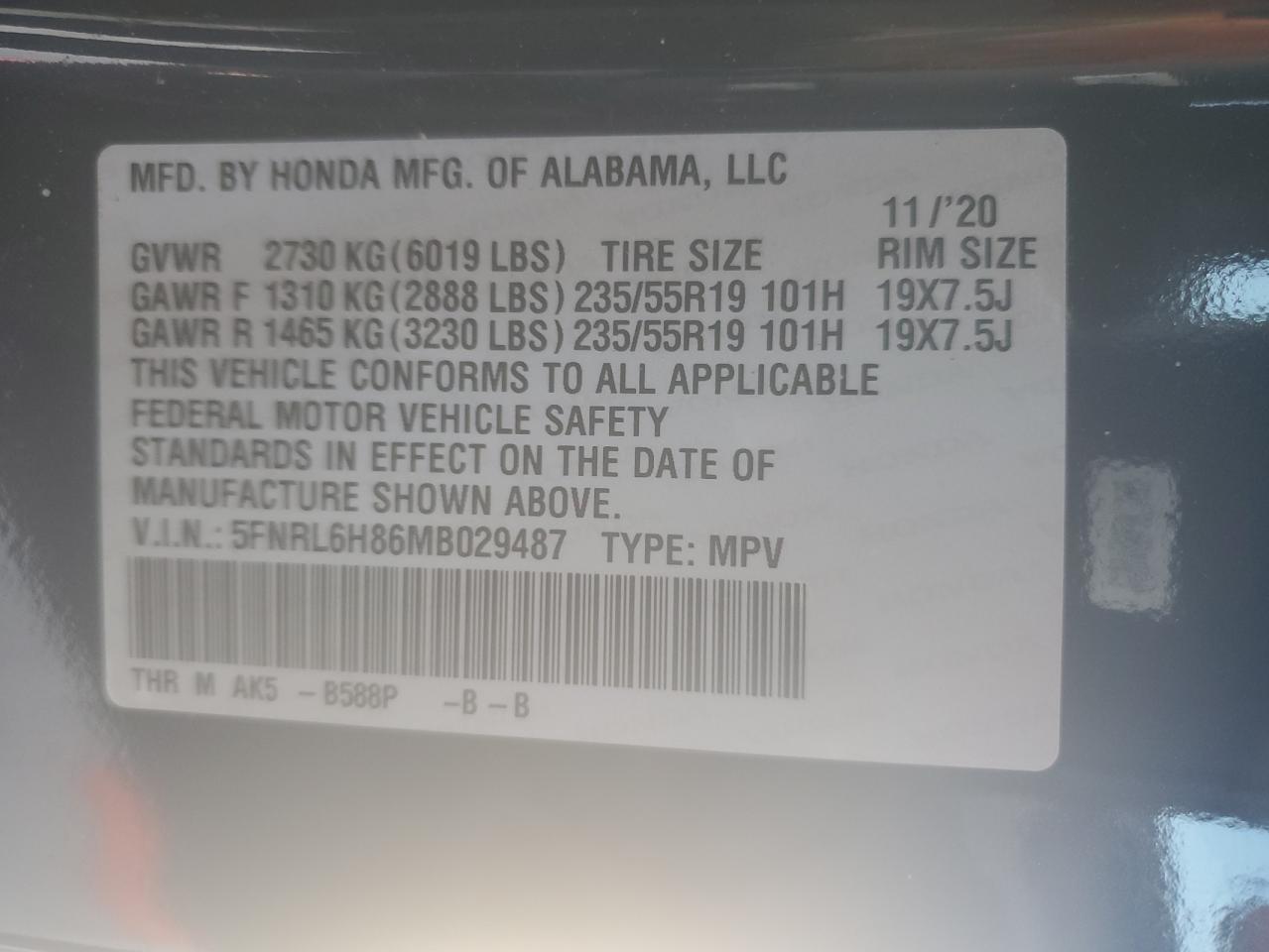 2021 Honda Odyssey - Image 13