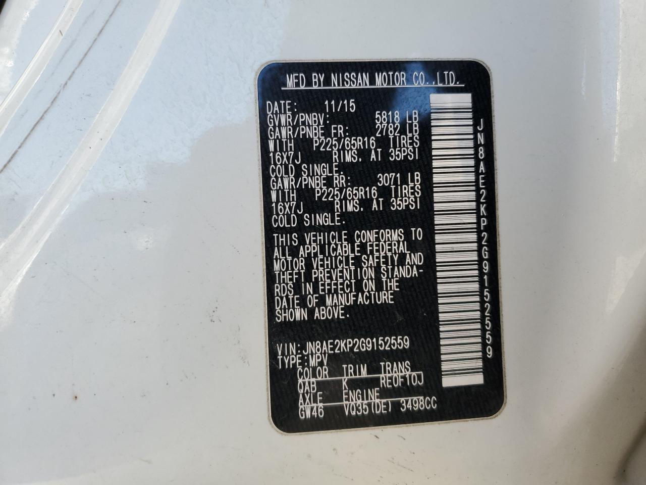 2016 Nissan Quest - Image 14