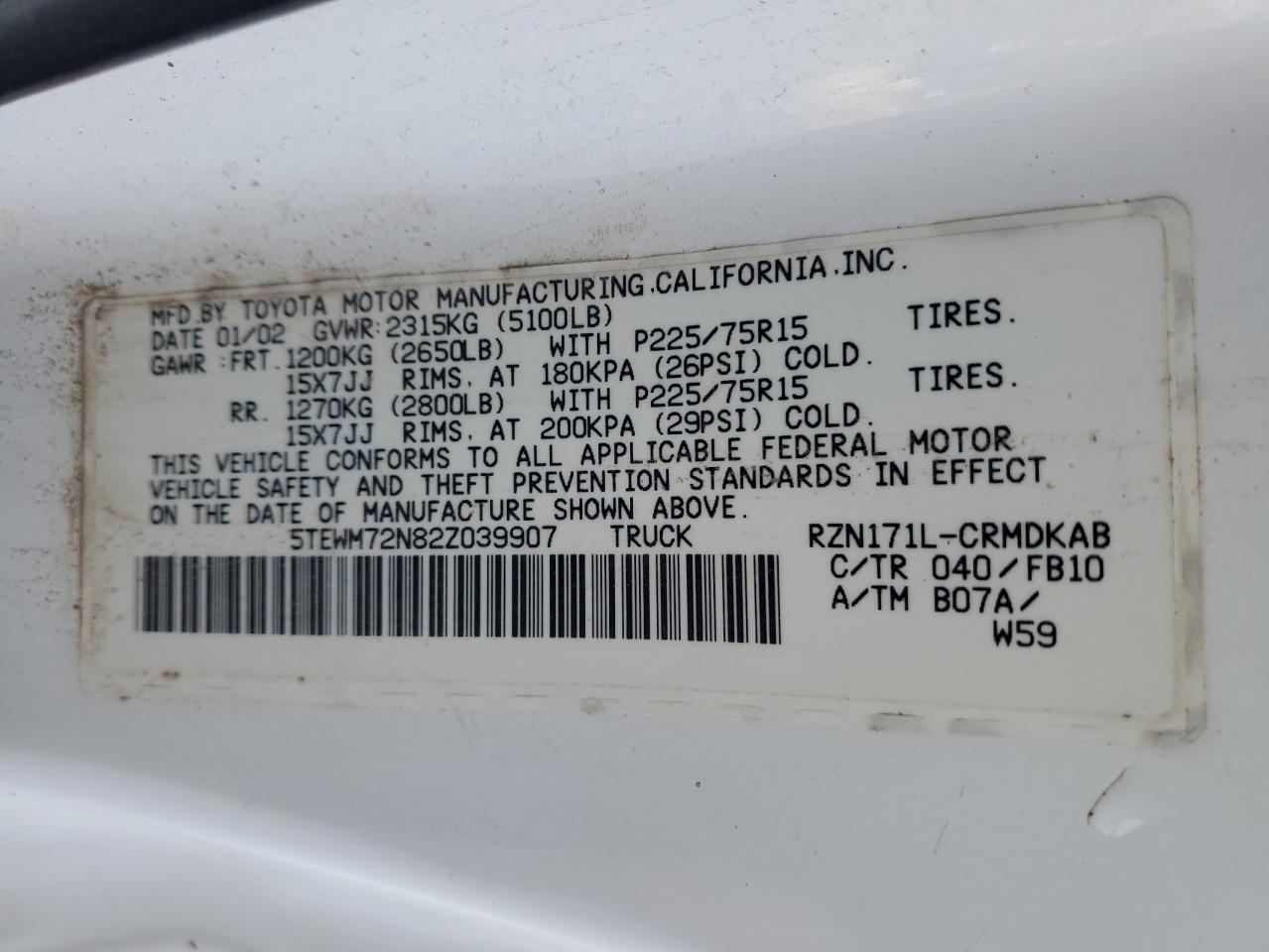 2002 Toyota Tacoma - Image 12