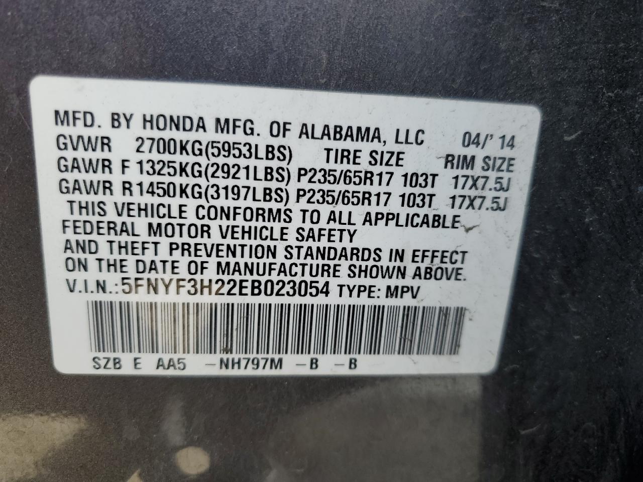 2014 Honda Pilot - Image 13