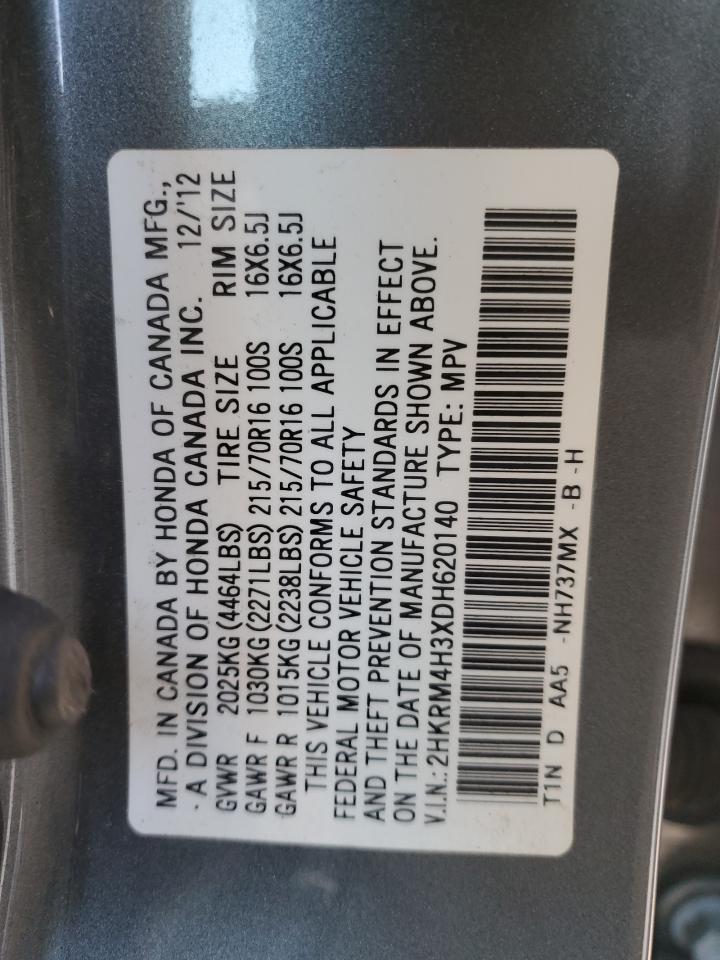 2013 Honda Cr-V Lx VIN: 2HKRM4H3XDH620140 Lot: 41416835