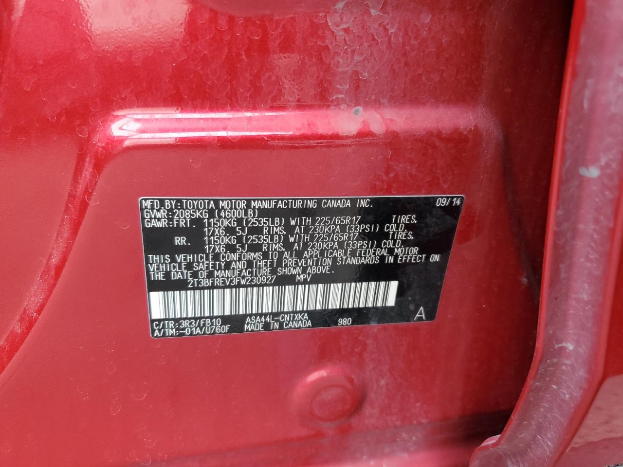 2015 Toyota RAV 4 - Image 12
