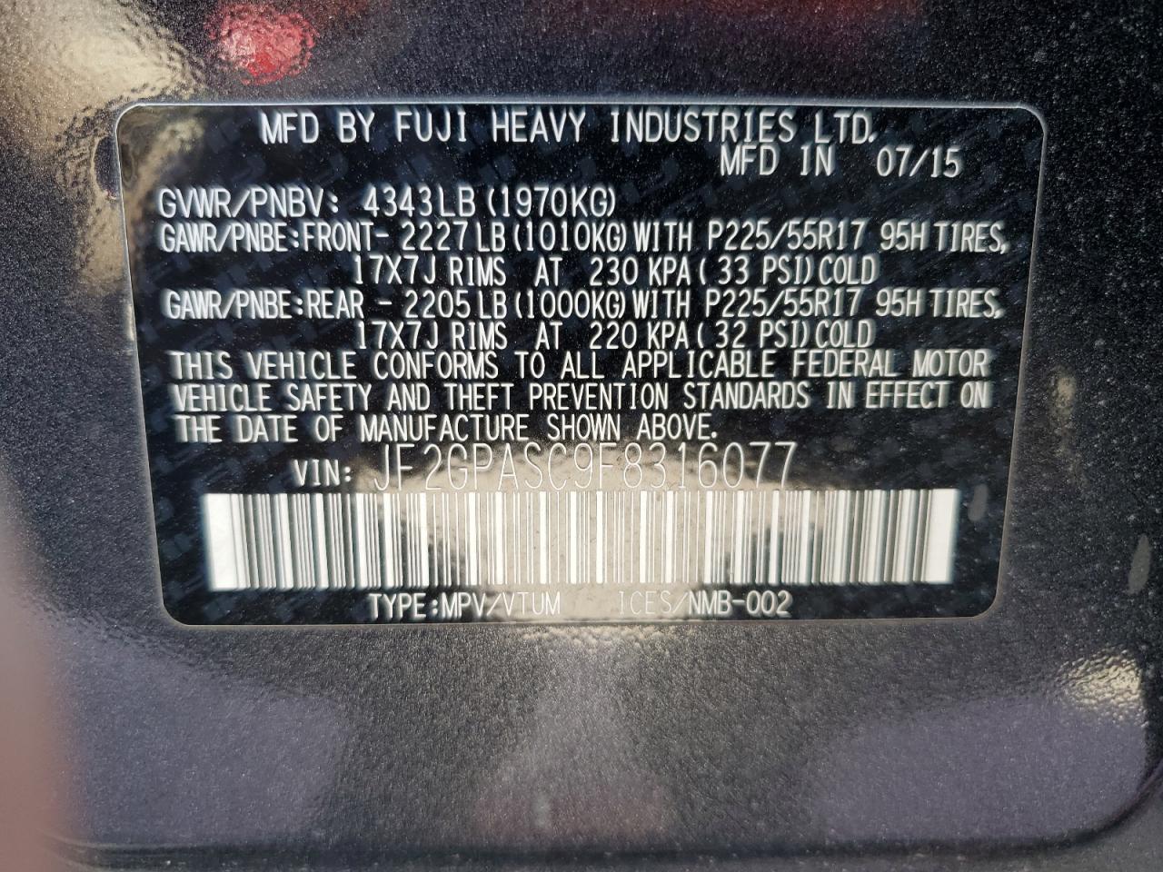 2015 Subaru XV - Image 14