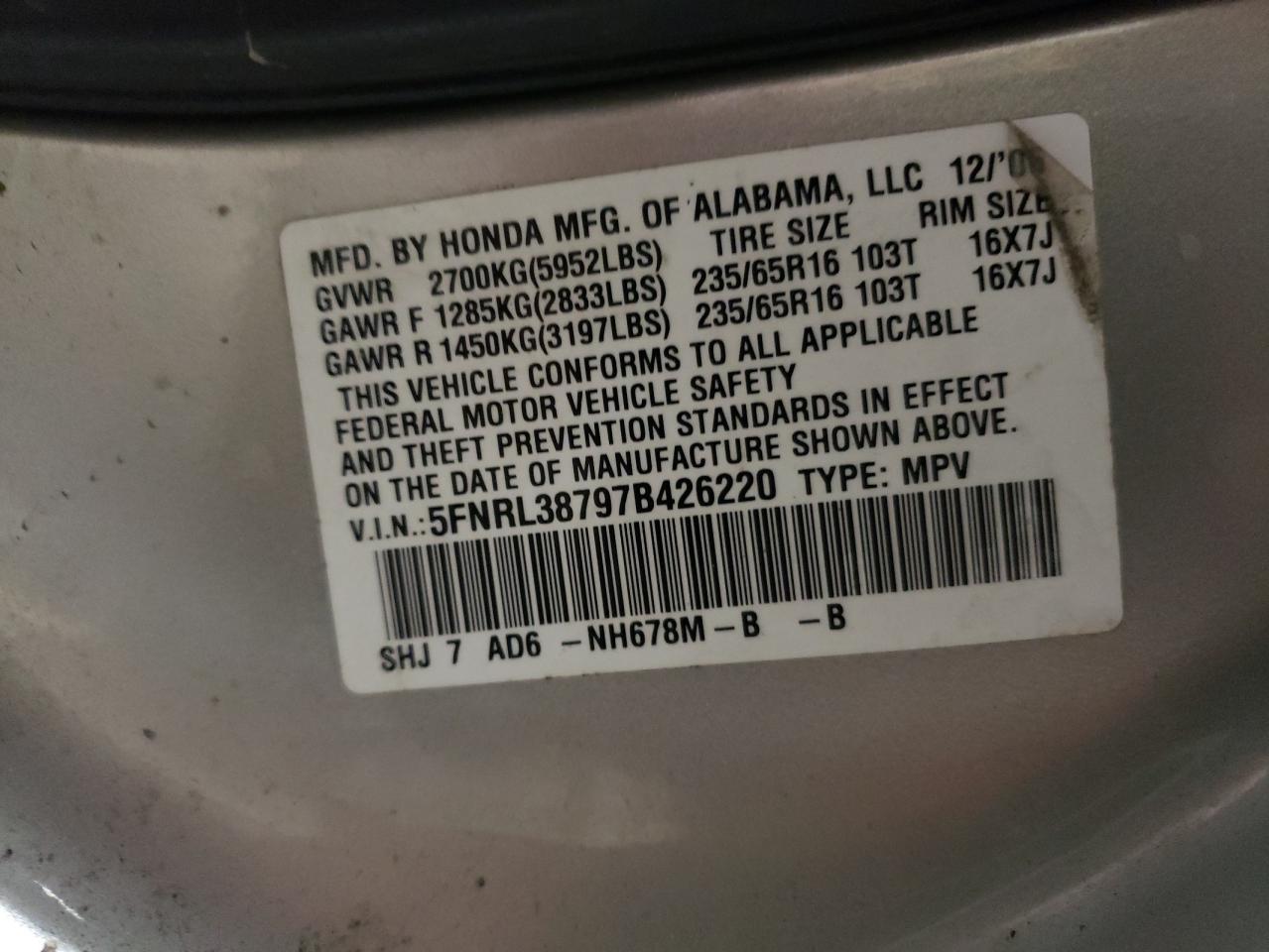 2007 Honda Odyssey - Image 15