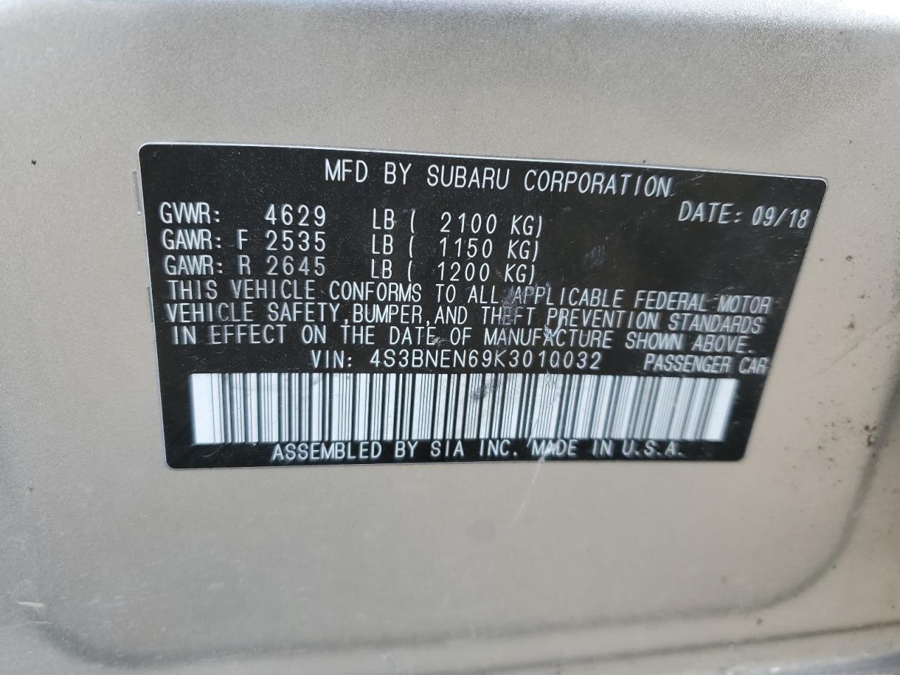 2019 Subaru Legacy - Image 13