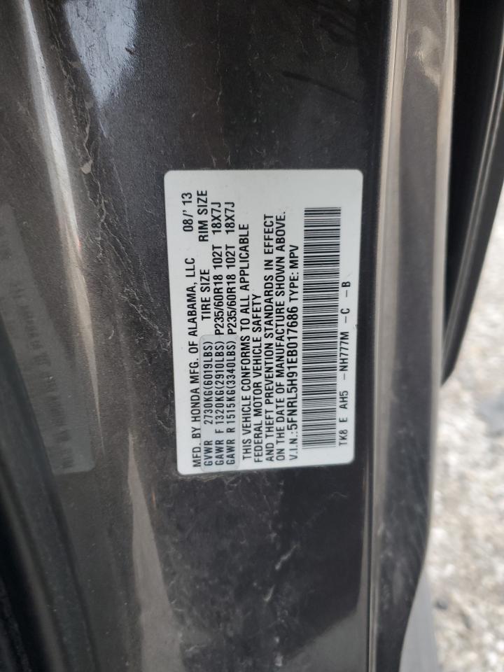 VIN 5FNRL5H91EB017686 2014 HONDA ODYSSEY no.13