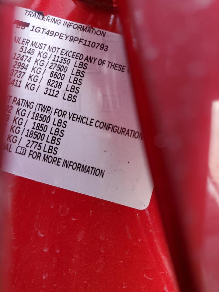 2023 GMC Sierra K2500 At4 VIN: 1GT49PEY9PF110793 Lot: 88570695