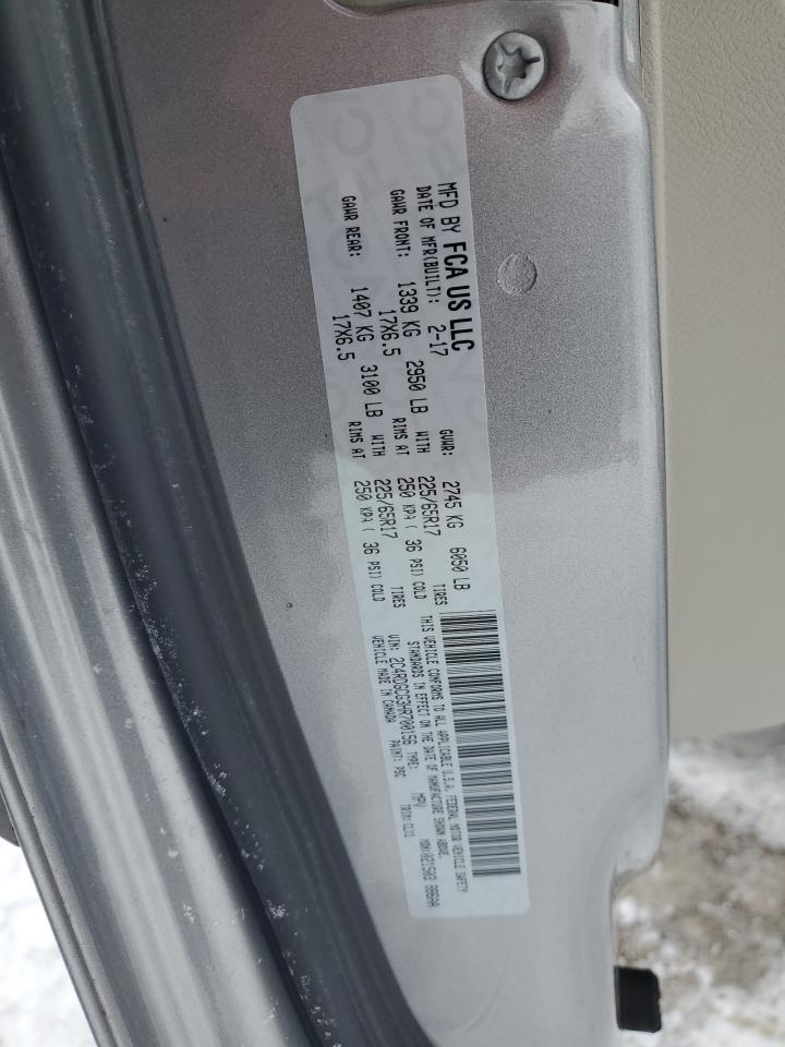 2017 Dodge Grand Caravan Sxt VIN: 2C4RDGCG3HR700156 Lot: 88097455