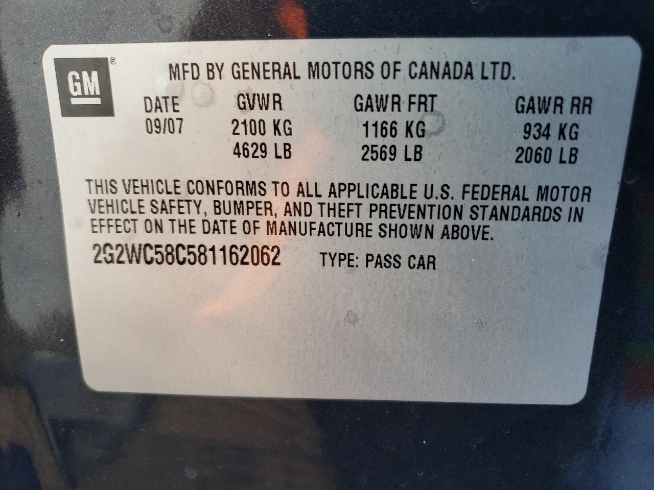 2008 Pontiac Grand Prix - Image 12
