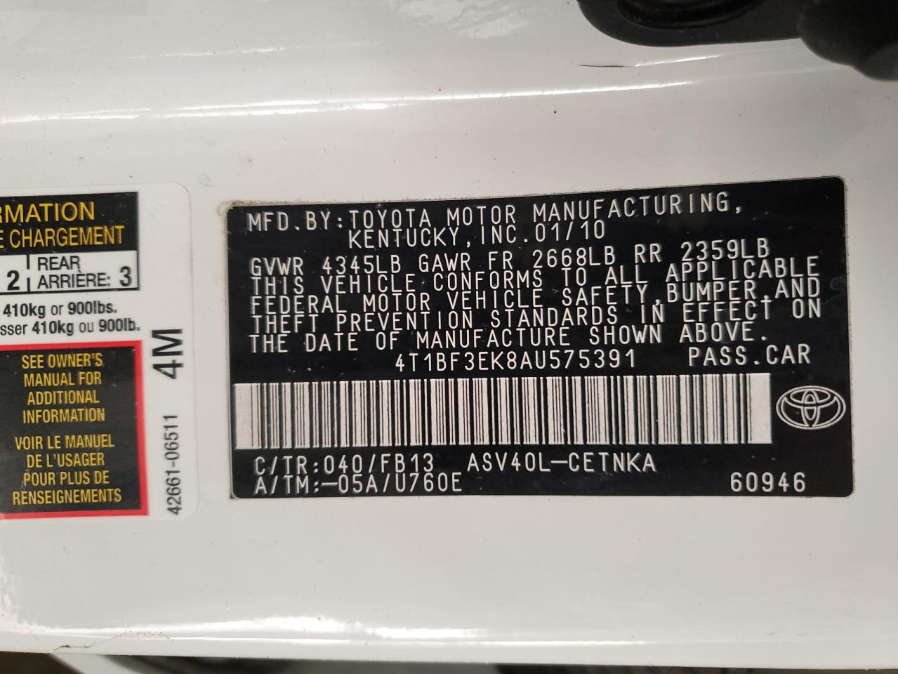 2010 Toyota Camry - Image 12