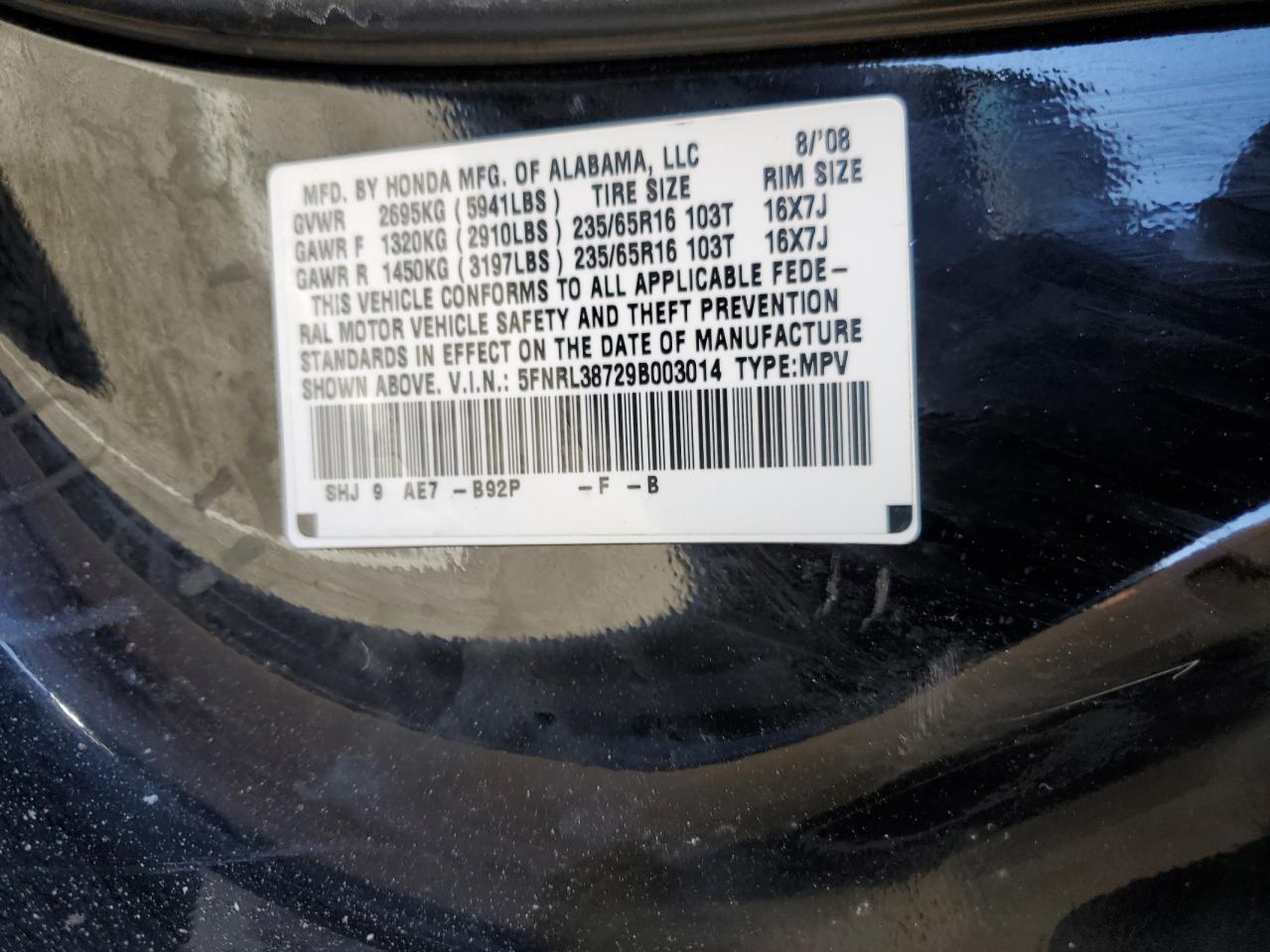 2009 Honda Odyssey - Image 14
