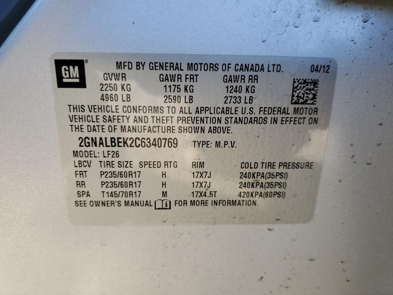 2012 Chevrolet Equinox - Image 15