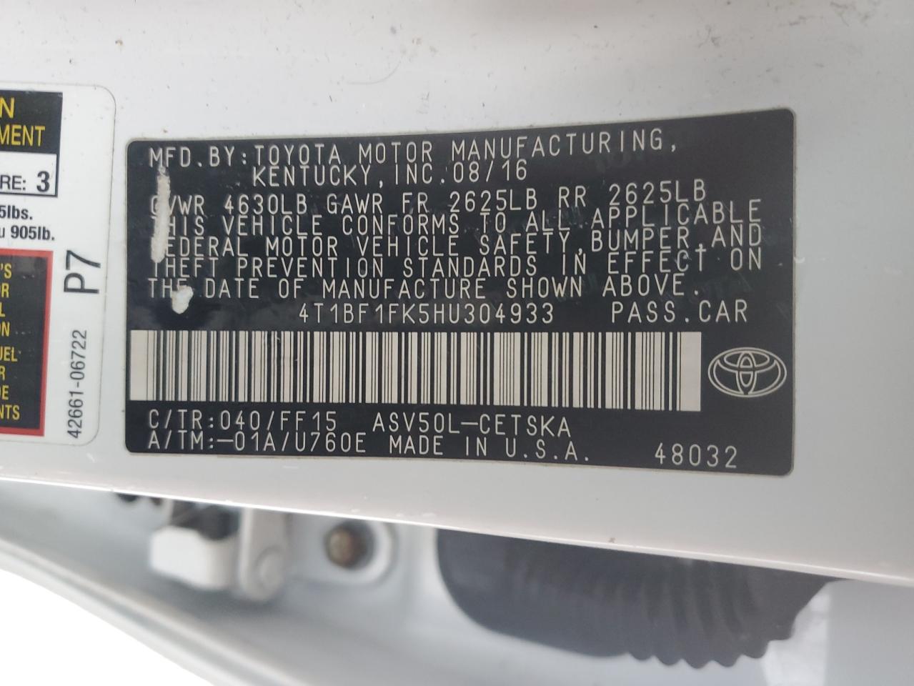 2017 Toyota Camry - Image 12