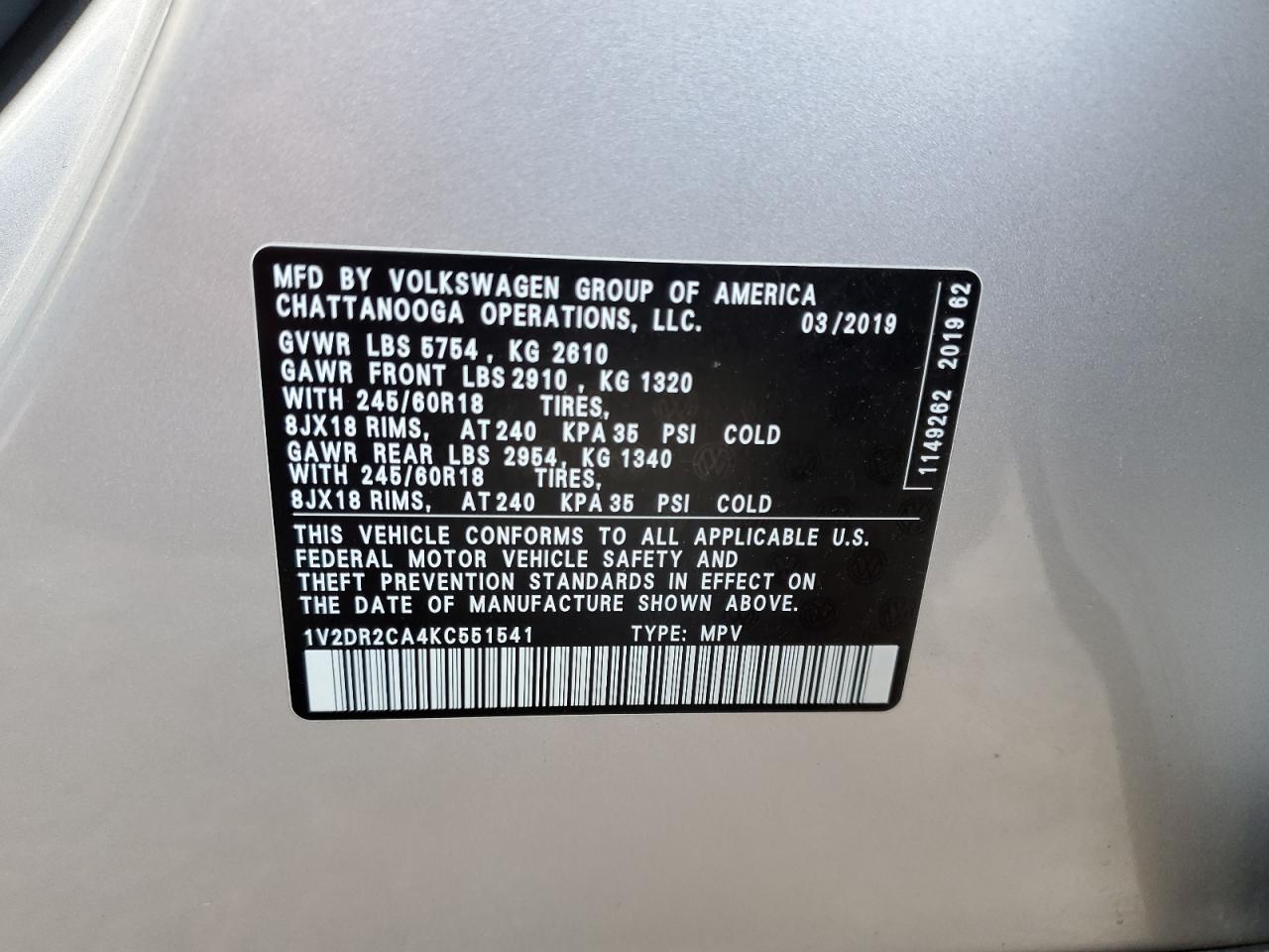 2019 Volkswagen Atlas - Image 15
