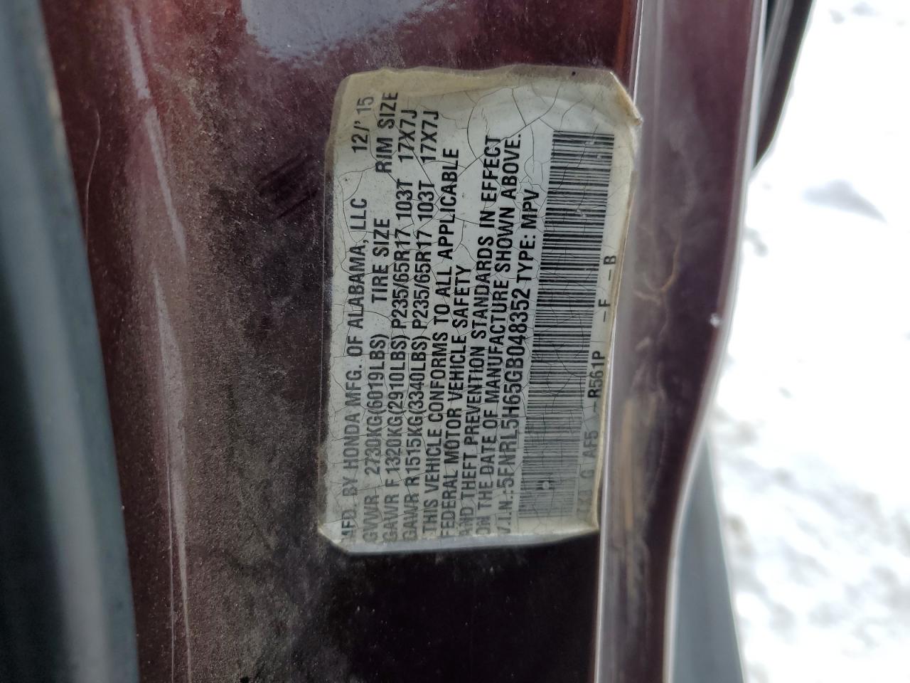 2016 Honda Odyssey - Image 13