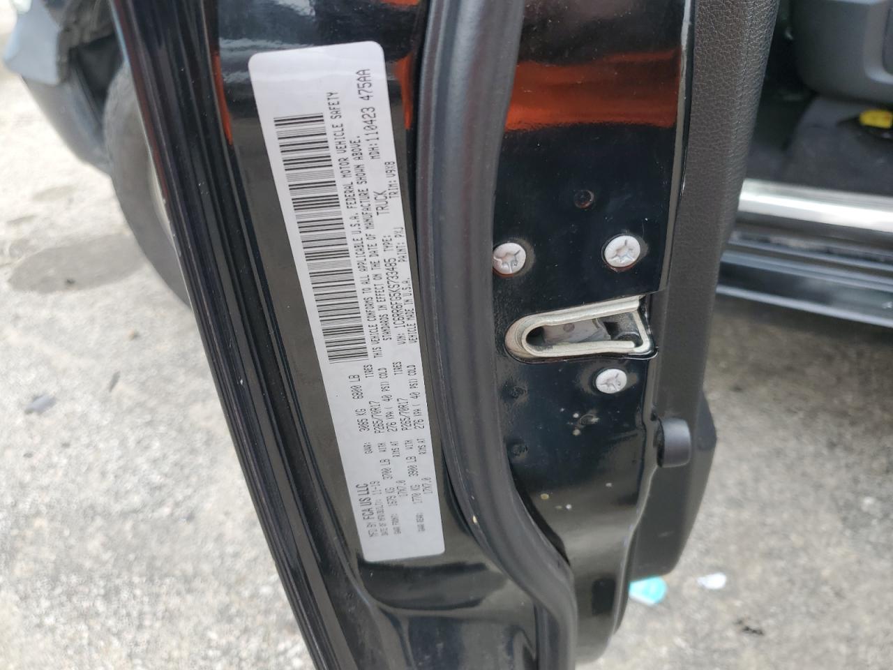 2019 Ram 1500 Classic Tradesman VIN: 1C6RR6FG5KS733485 Lot: 88253965