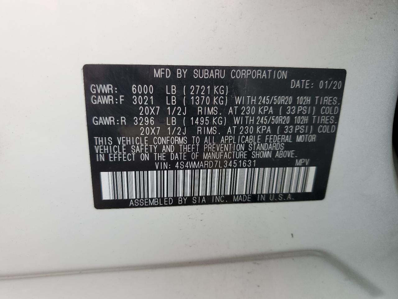 2020 Subaru Ascent - Image 13