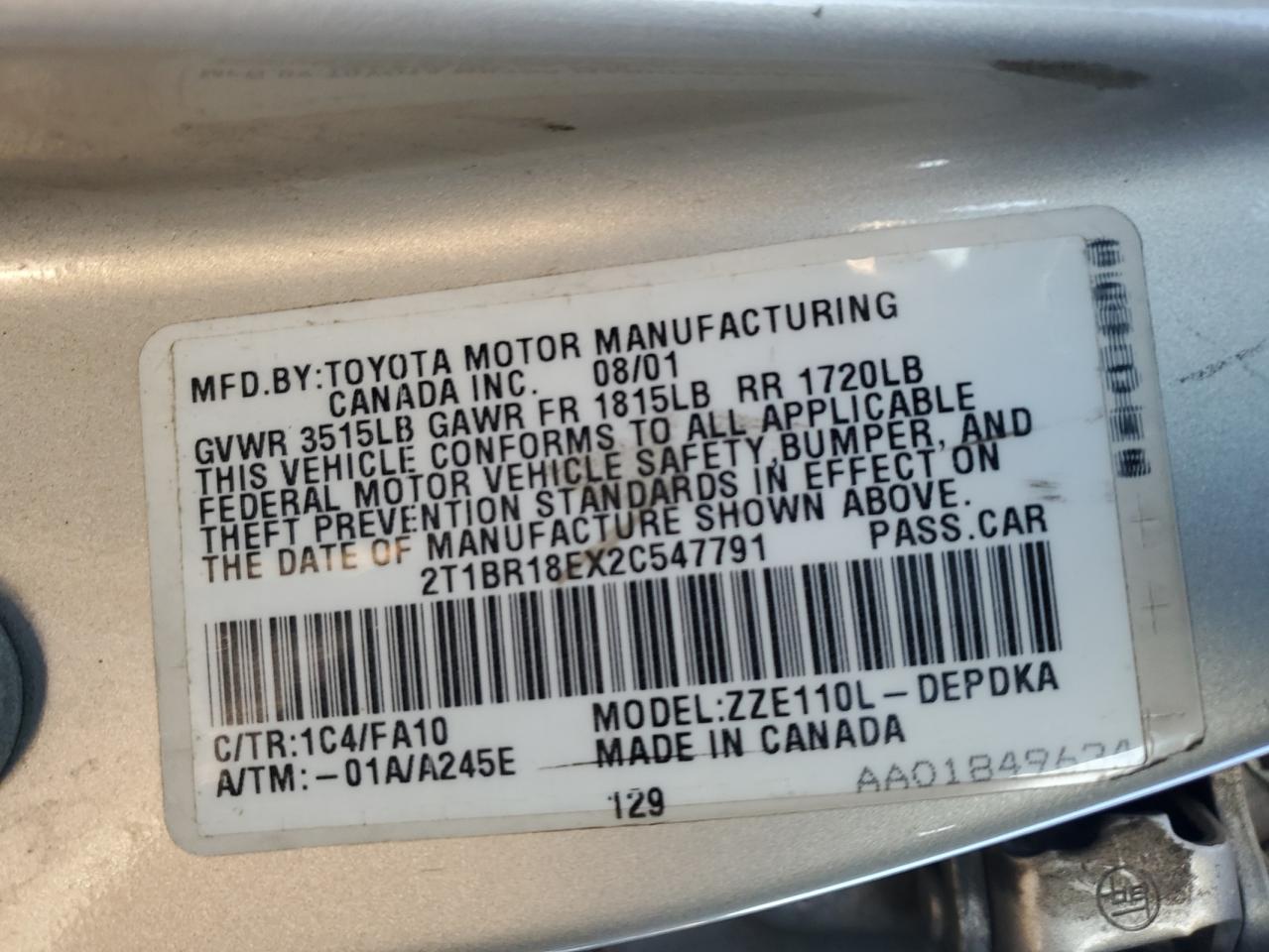 2002 Toyota Corolla - Image 12