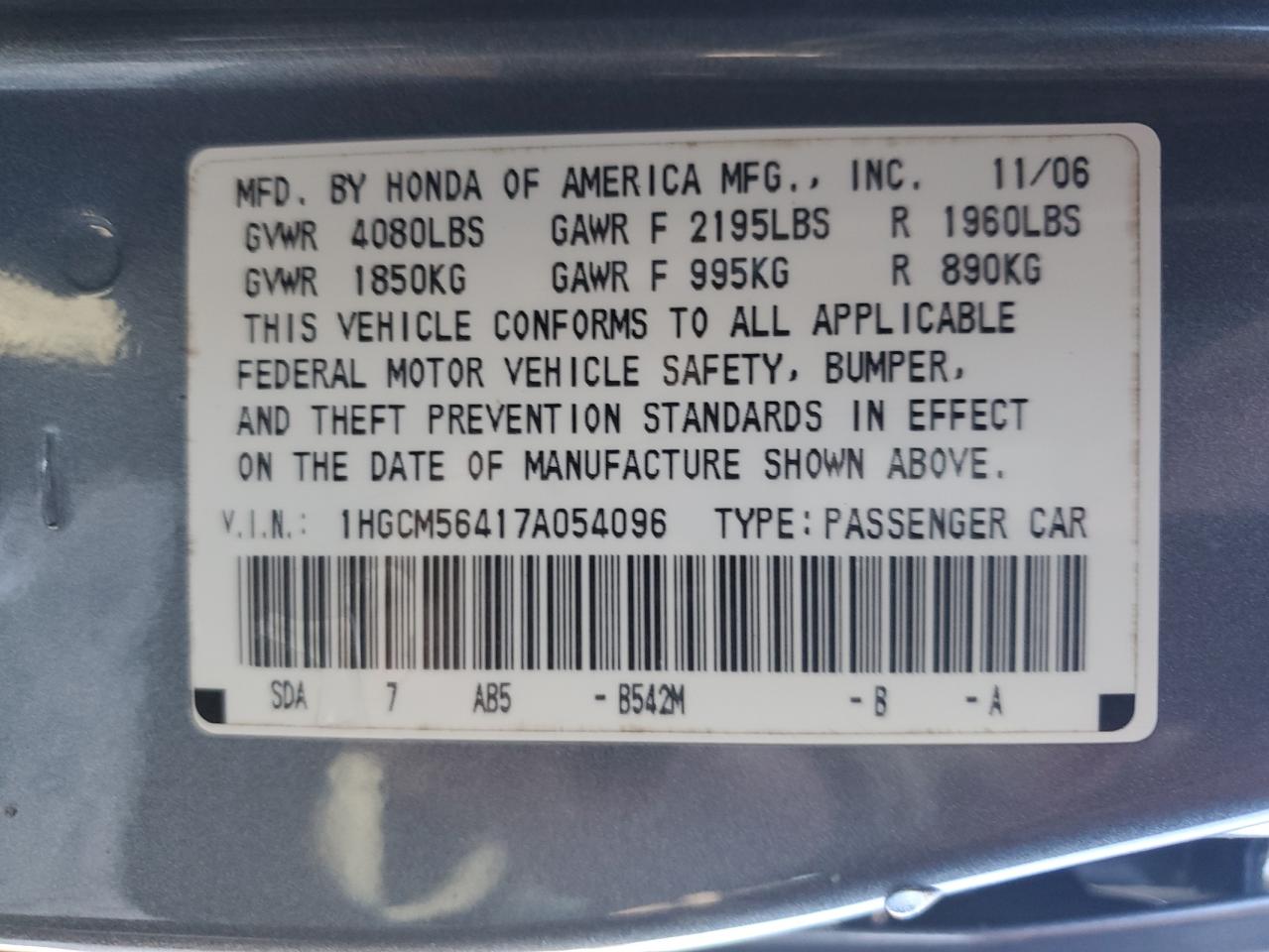 2007 Honda Accord - Image 14