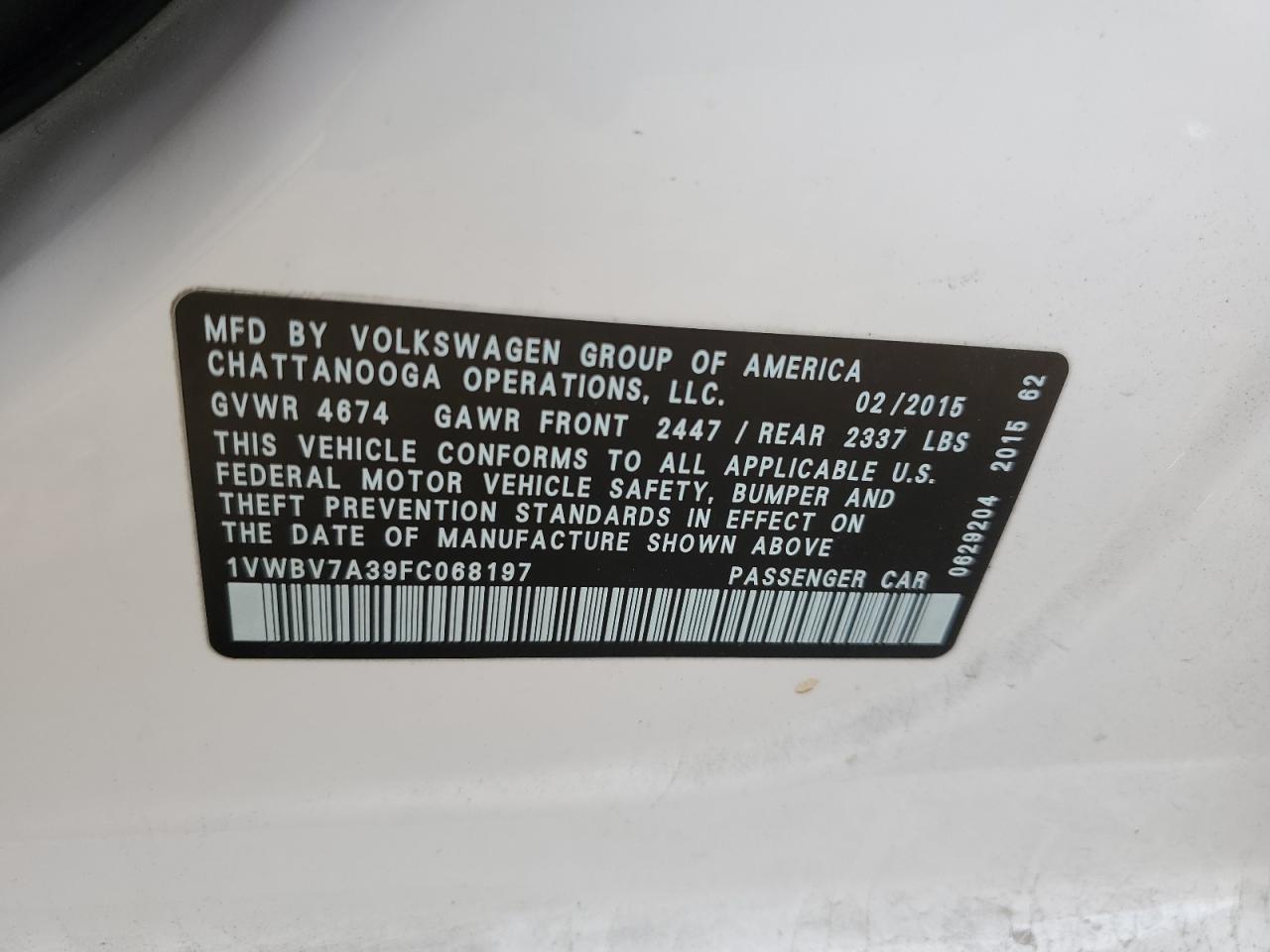 2015 Volkswagen Passat - Image 12