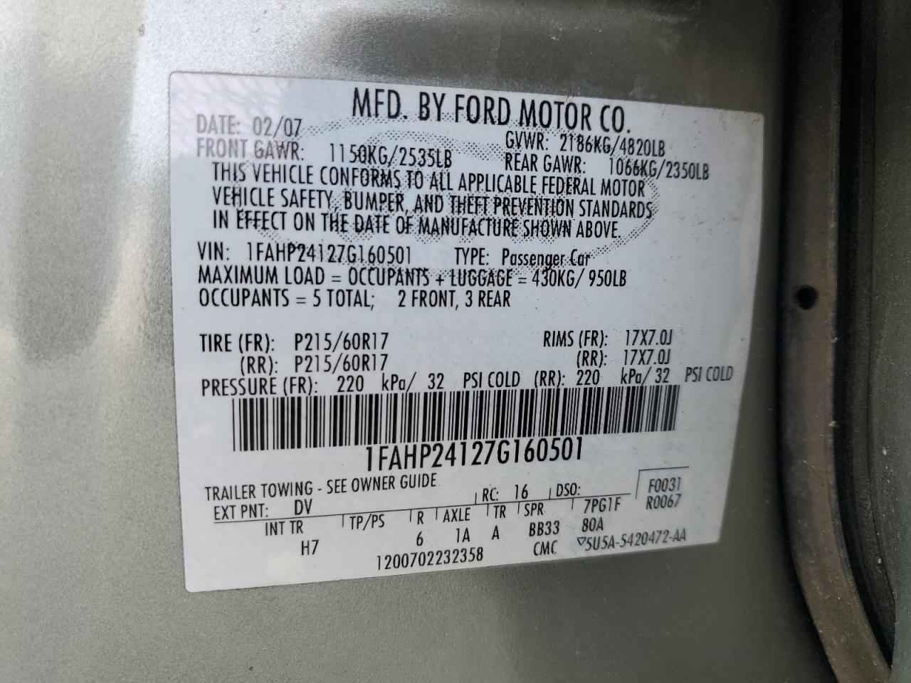 2007 Ford Five Hundred - Image 12