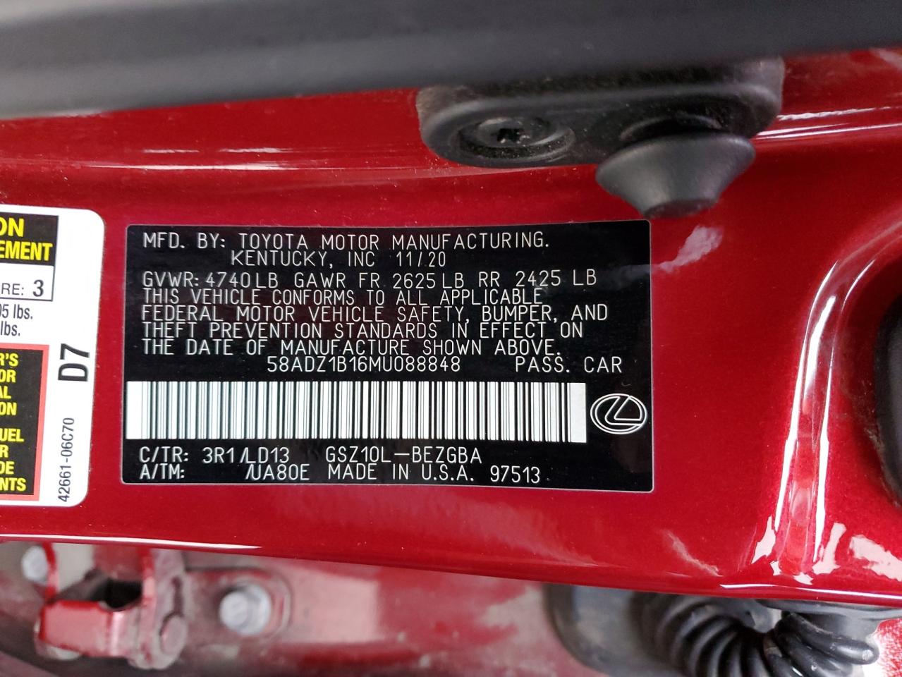 2021 Lexus ES - Image 12