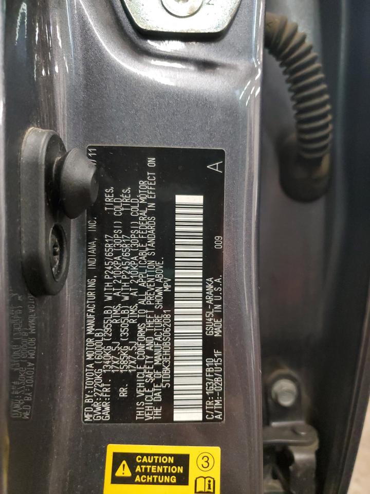 2011 Toyota Highlander Base VIN: 5TDBK3EH0BS062081 Lot: 88907765