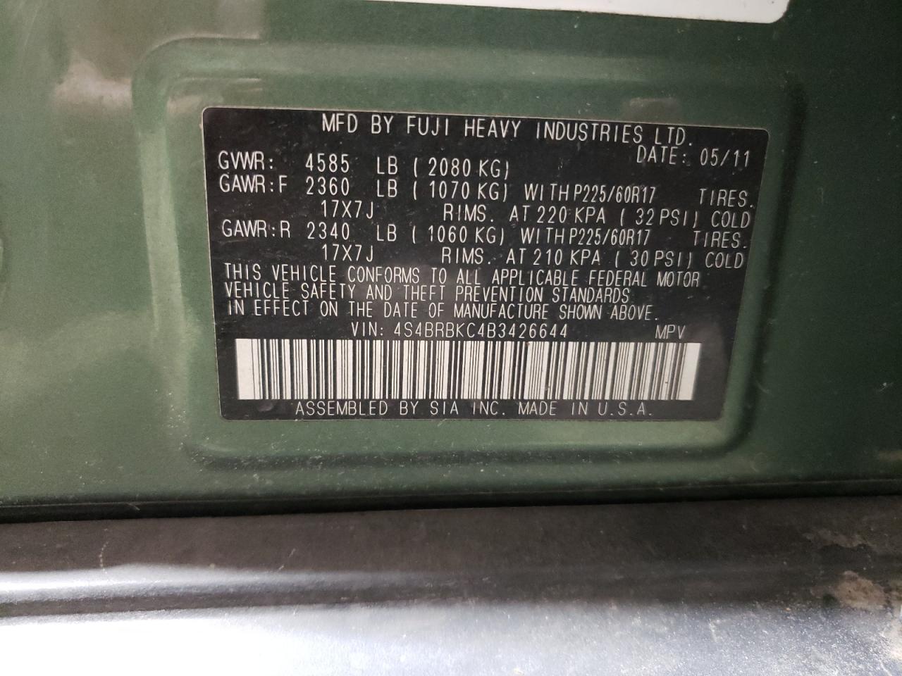 2011 Subaru Outback - Image 15