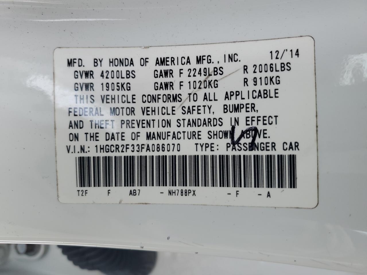 2015 Honda Accord - Image 14