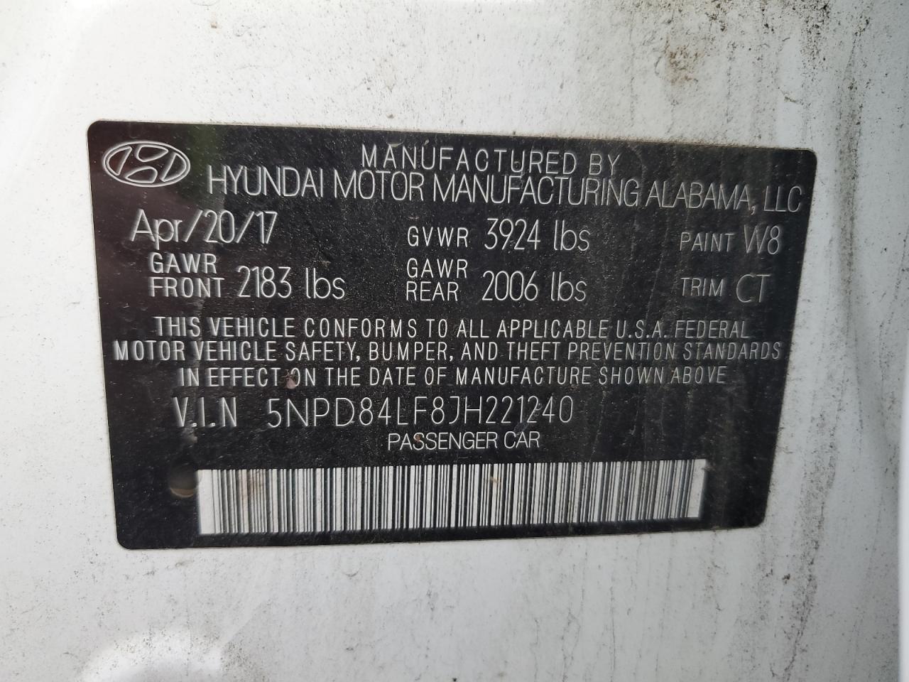 VIN 5NPD84LF8JH221240 2018 HYUNDAI ELANTRA no.12