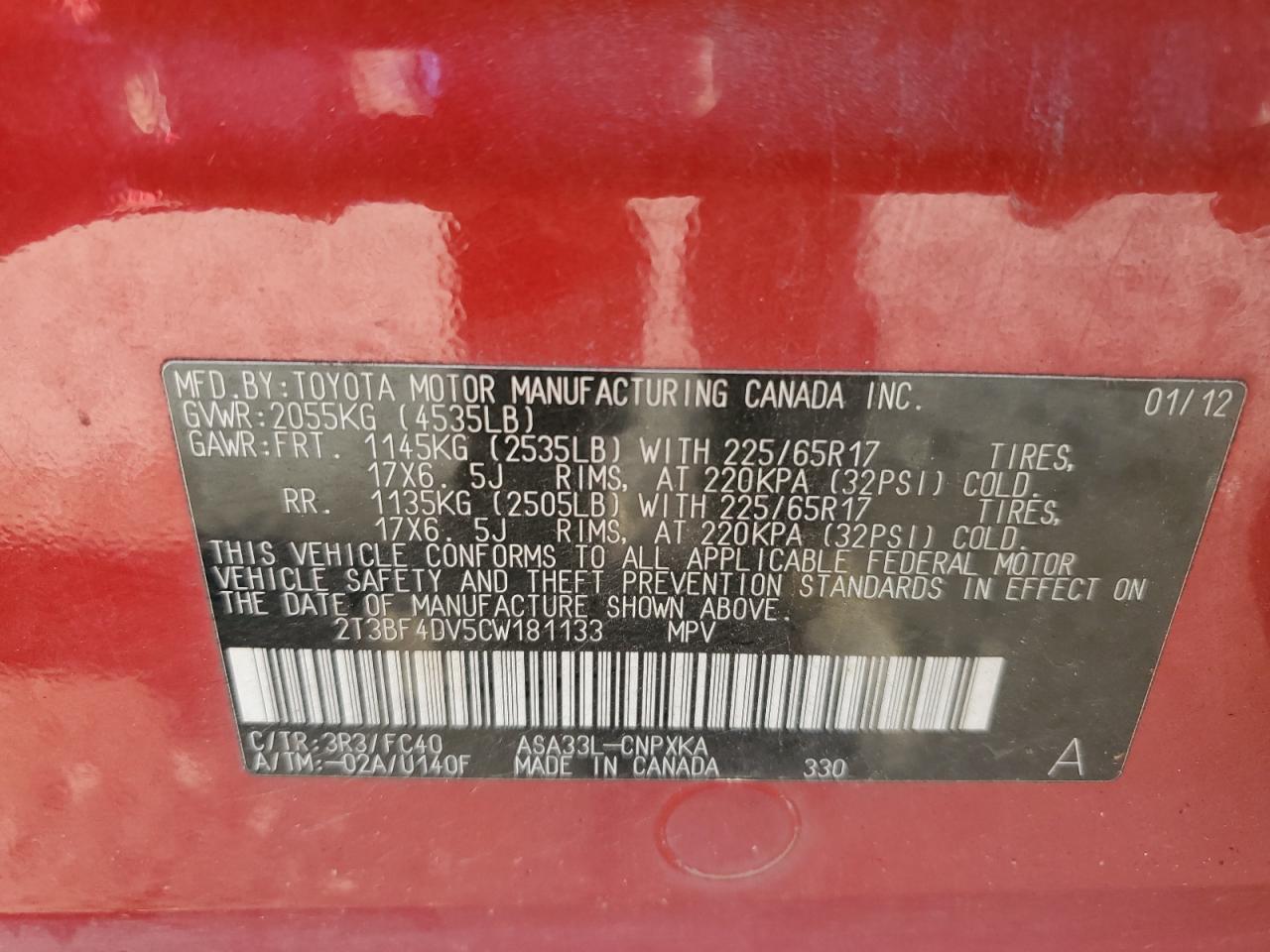 2012 Toyota RAV 4 - Image 13
