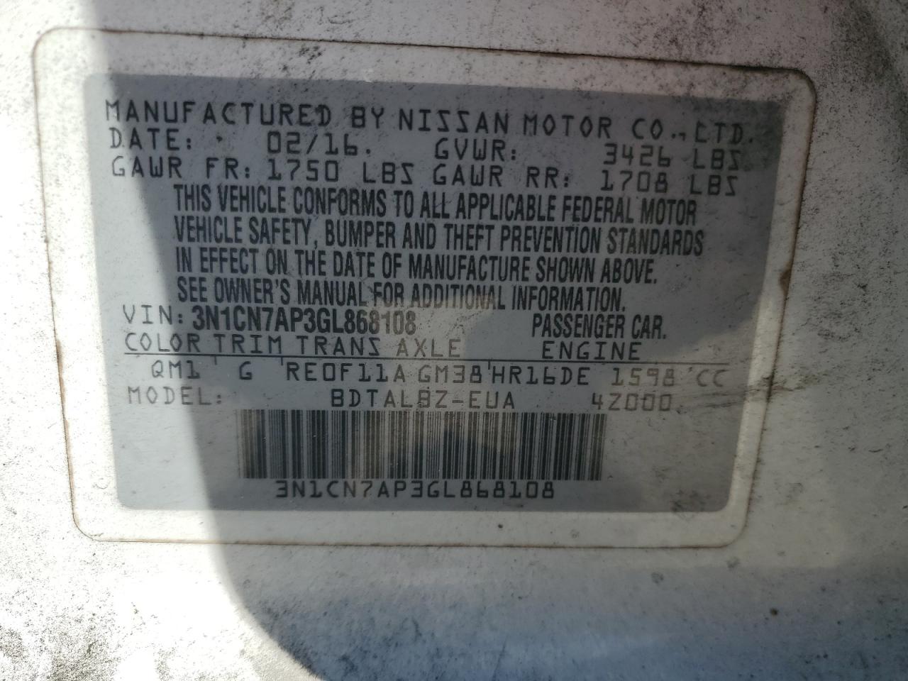 2016 Nissan Versa - Image 14