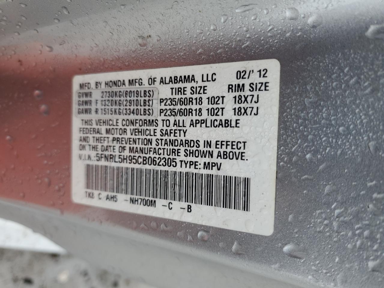 2012 Honda Odyssey - Image 14