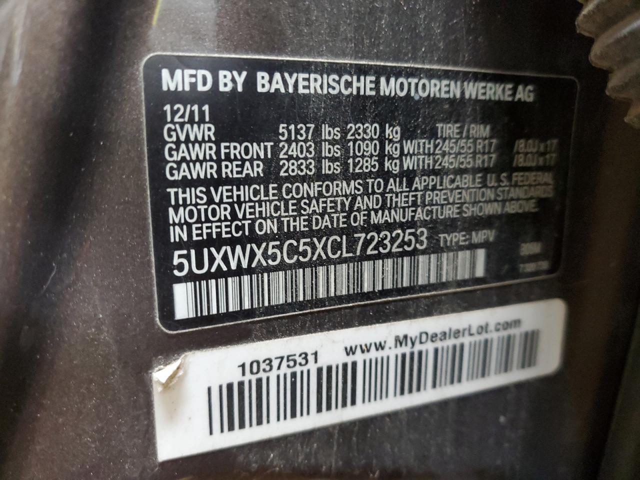 2012 BMW X3 - Image 13