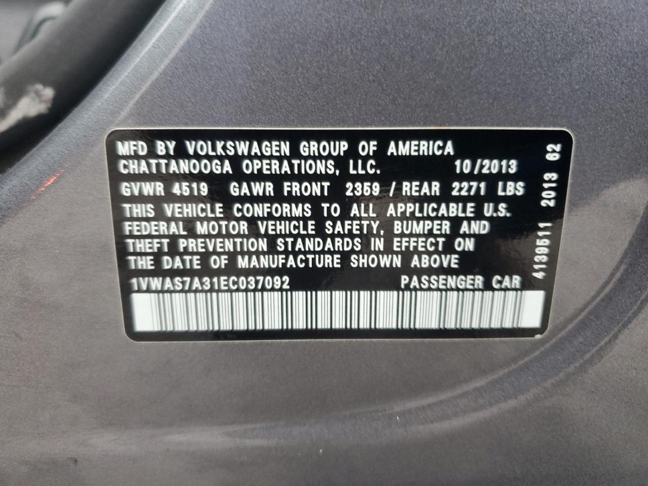 2014 Volkswagen Passat - Image 12