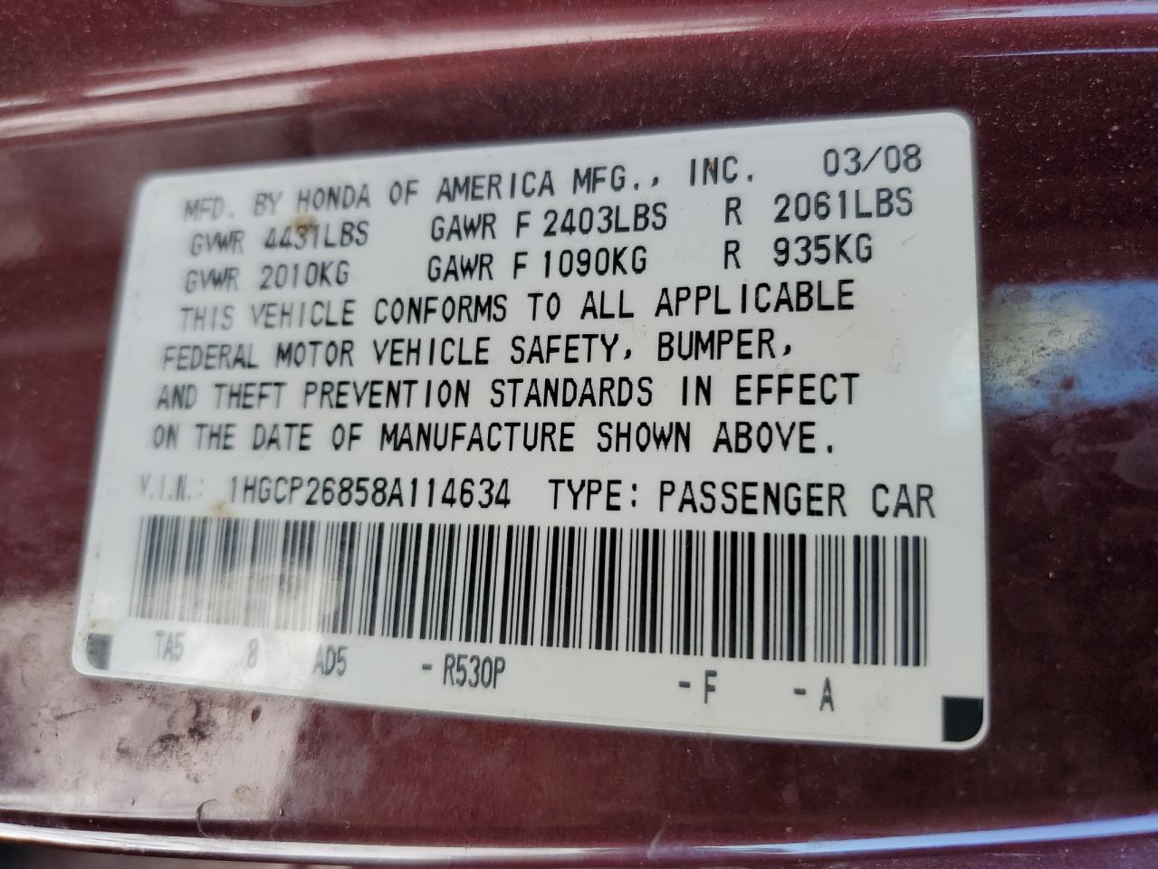 2008 Honda Accord - Image 14