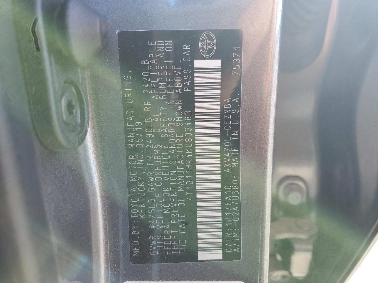 2019 Toyota Camry - Image 12