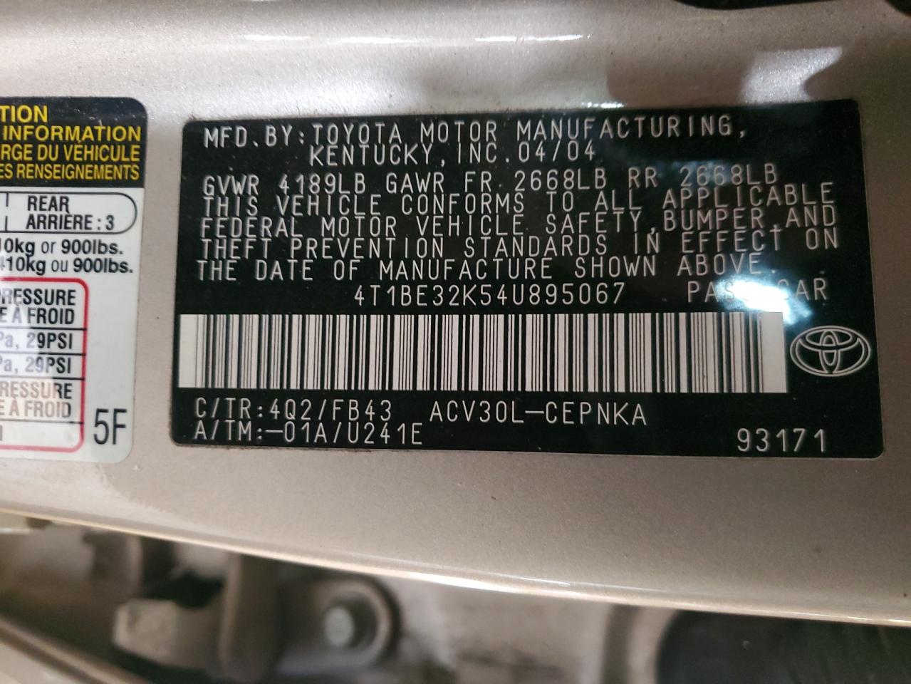 2004 Toyota Camry - Image 14