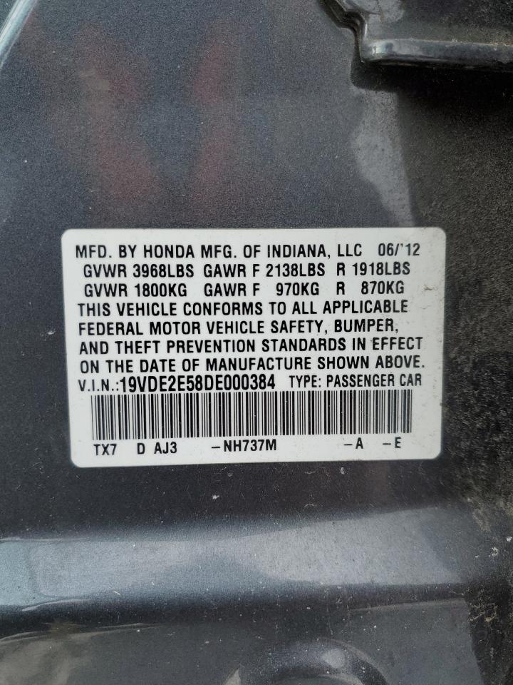 VIN 19VDE2E58DE000384 2013 ACURA ILX no.12