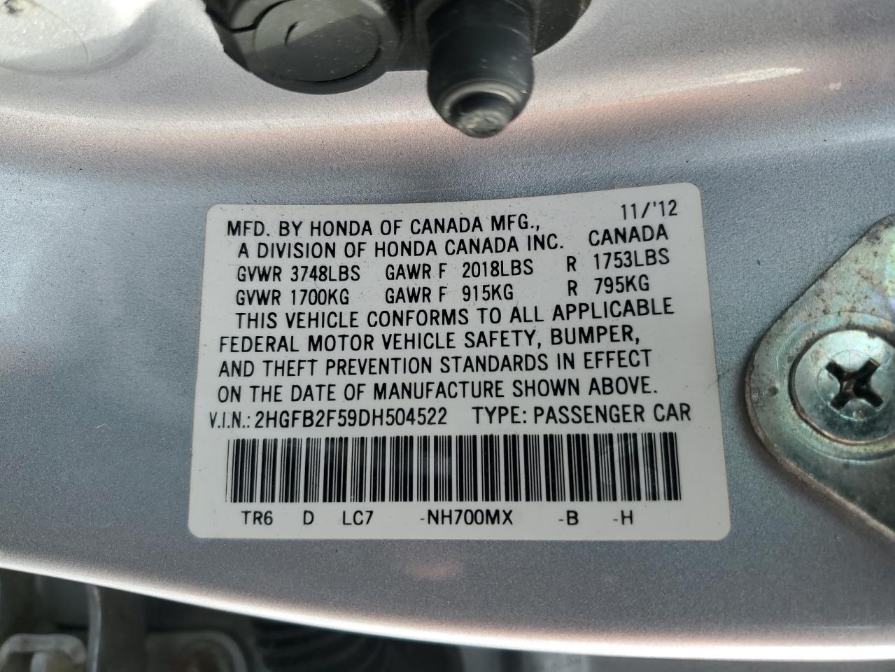 2013 Honda Civic - Image 12