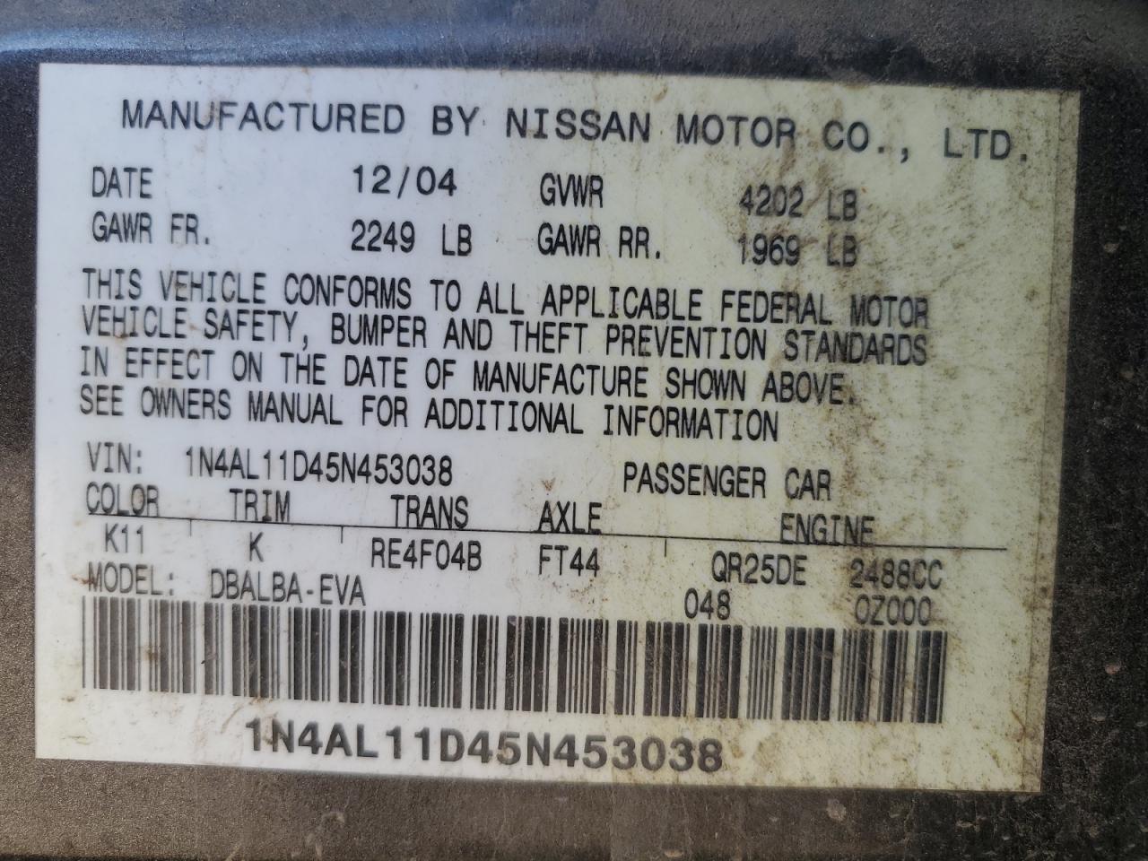 2005 Nissan Altima - Image 12