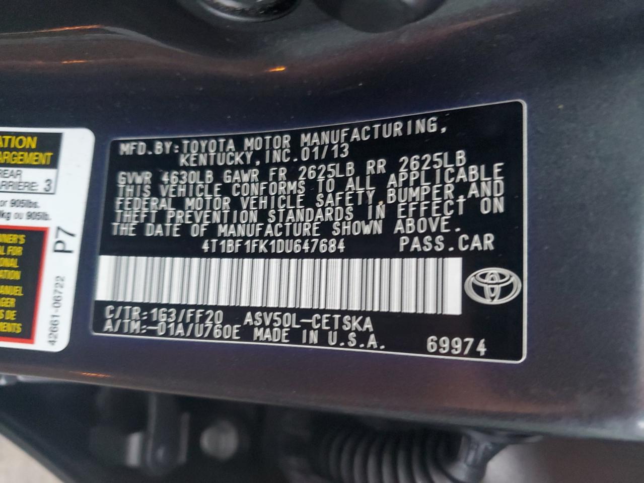 2013 Toyota Camry - Image 13