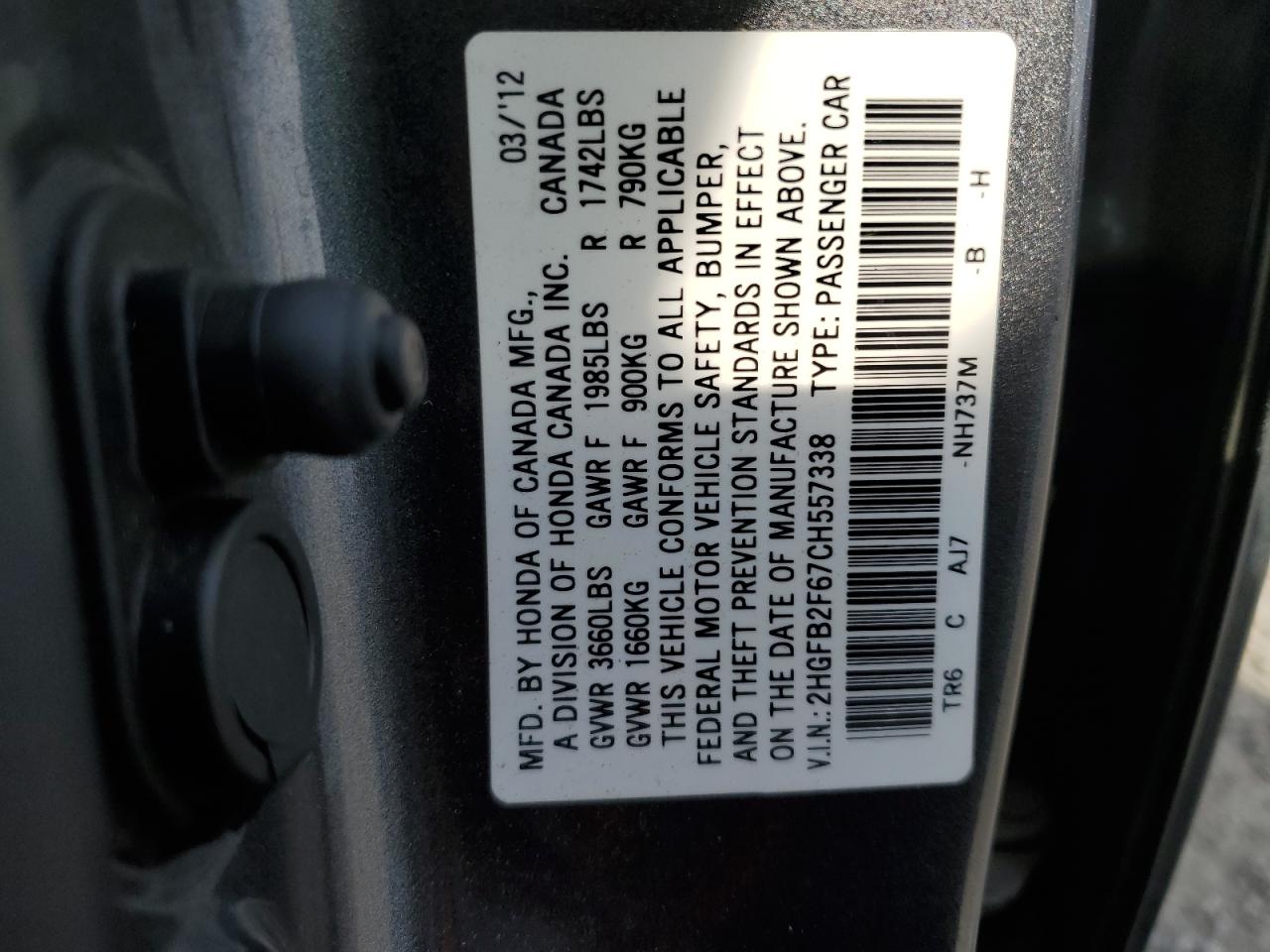 2012 Honda Civic - Image 12