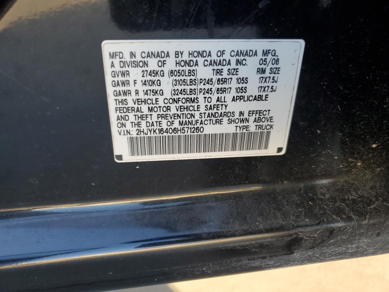 2006 Honda Ridgeline - Image 12
