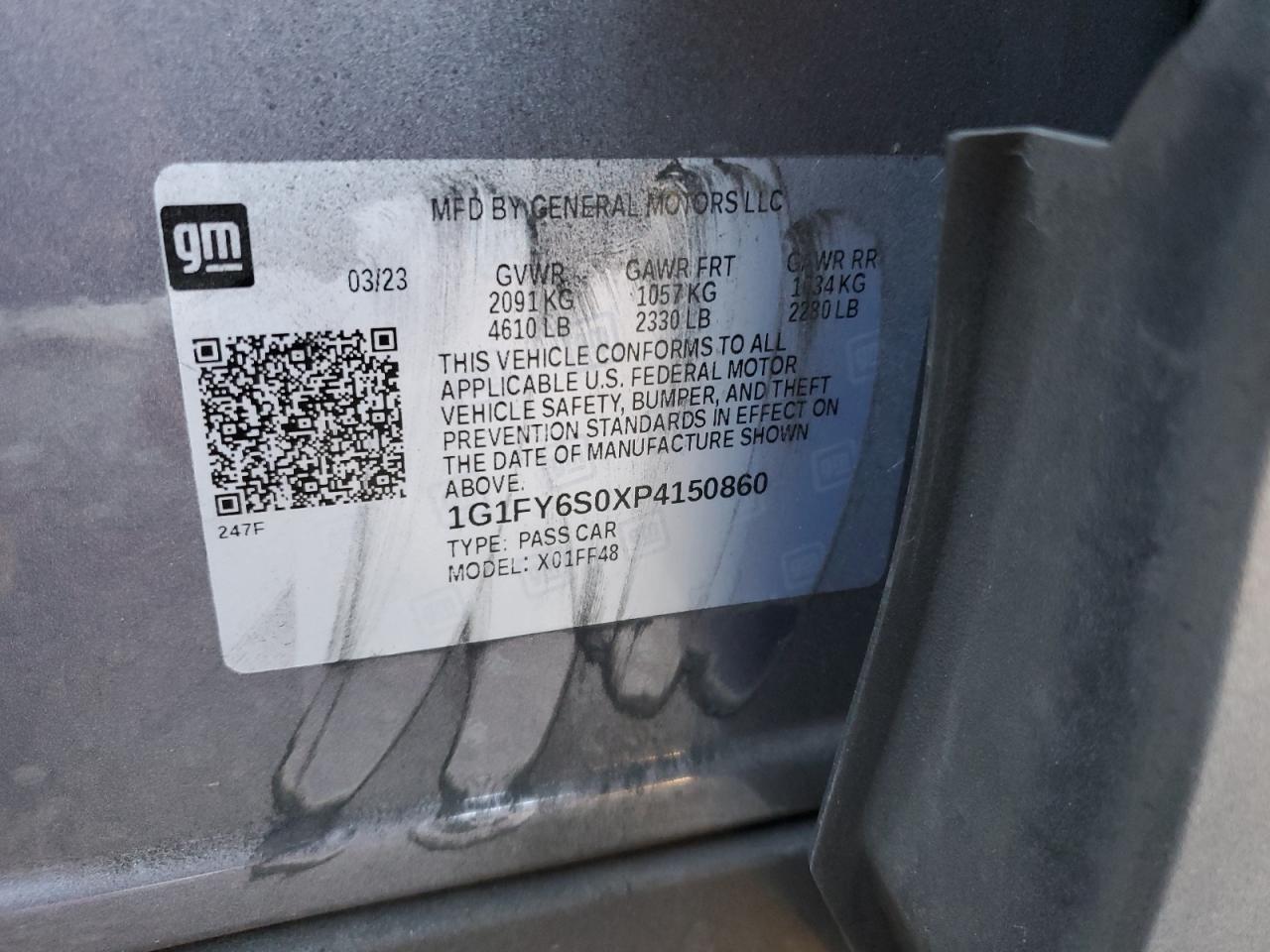 VIN 1G1FY6S0XP4150860 2023 CHEVROLET BOLT no.13