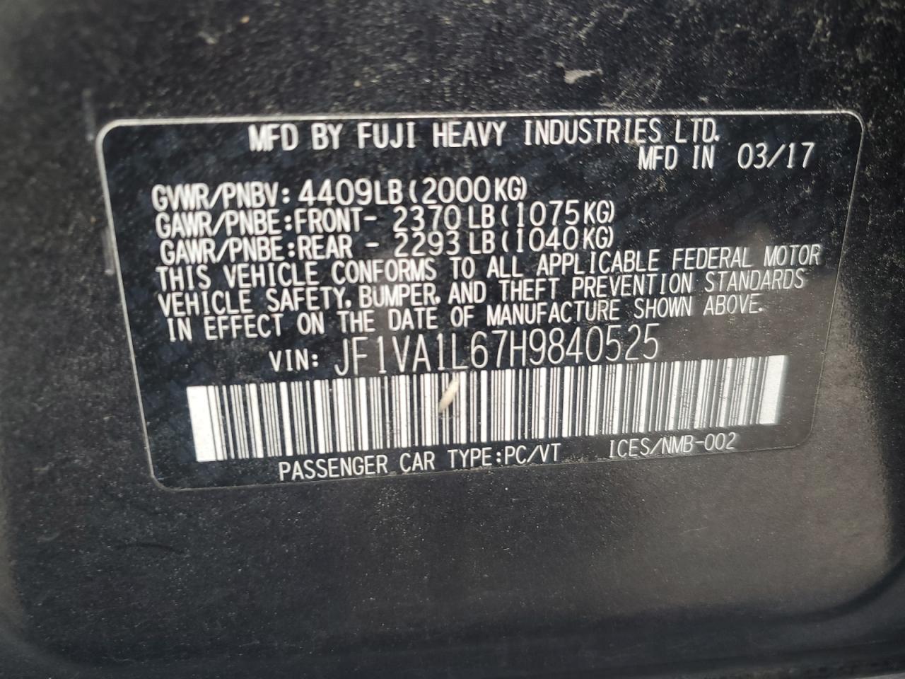 2017 Subaru WRX - Image 12
